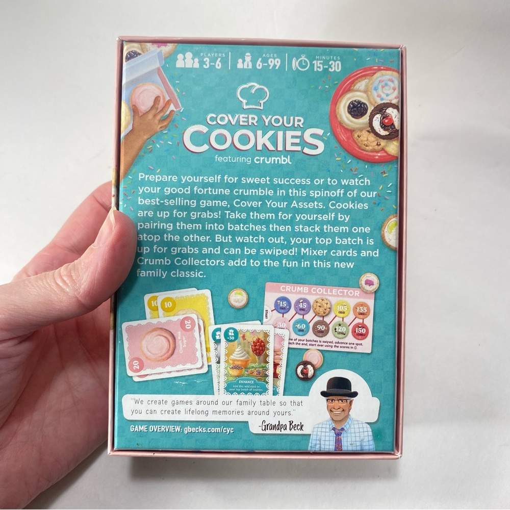 Cover Your Cookies Card Game Grandpa Beck's Games and Crumbl Cookie NEW - Picture 4 of 13